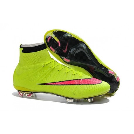 Crampons de Football Nike Mercurial Superfly FG ACC Jaune Rose