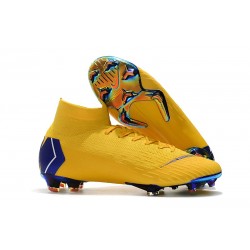 Nike Mercurial Superfly VI Elite FG Nouveau Chaussure Jaune Bleu
