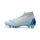 Nike Mercurial Superfly VI Elite FG Nouveau Chaussure Bleu Blanc