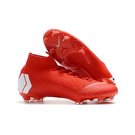 Nike Nouvelles Crampon Mercurial Superfly 360 Elite FG Rouge Blanc