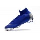 Chaussure Football Nike Mercurial Superfly 6 Elite FG Bleu Argent
