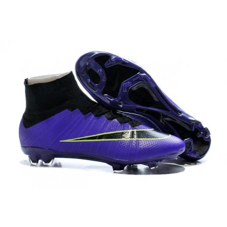 Nike Crampon Moulé Nouveaux Mercurial Superfly Iv FG Violet Noir
