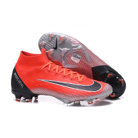 Chaussure Football Nike Mercurial Superfly 6 Elite FG Rouge Noir