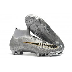 Chaussure Football Nike Mercurial Superfly 6 Elite FG Argent Noir