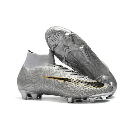 Chaussure Football Nike Mercurial Superfly 6 Elite FG Argent Noir