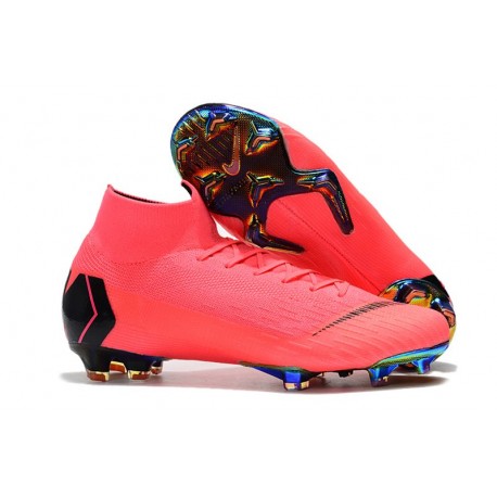 Chaussure Football Nike Mercurial Superfly 6 Elite FG Rose Noir
