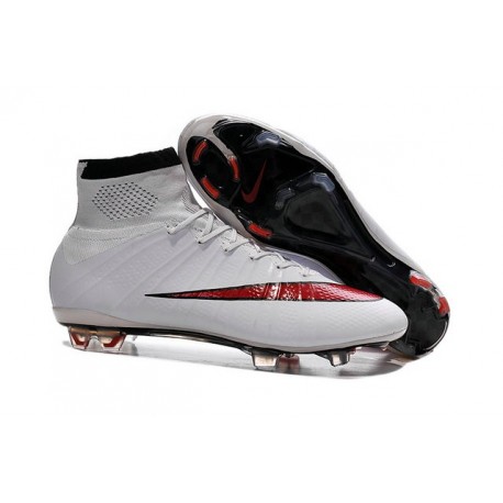 Chausssures Neuf 2015-2016 Nike Mercurial Superfly 4 FG Blanc Rouge
