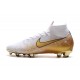 Nike Mercurial Superfly 6 Elite FG Crampon de Foot Blanc Or