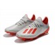Chaussure de football à crampon adidas X 19.1 FG Argent Rouge
