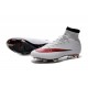 Chausssures Neuf 2015-2016 Nike Mercurial Superfly 4 FG Blanc Rouge