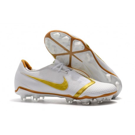 Nike Phantom Venom Elite FG Neuf Crampons Blanc Or