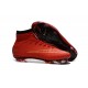 Chaussure Crampons Moulés Nike Mercurial Superfly Iv FG CR7 Rouge Or