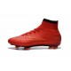 Chaussure Crampons Moulés Nike Mercurial Superfly Iv FG CR7 Rouge Or