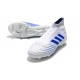 Chaussures de Foot adidas Predator 19+ FG Blanc Bleu