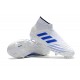 Chaussures de Foot adidas Predator 19+ FG Blanc Bleu