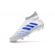 Chaussures de Foot adidas Predator 19+ FG Blanc Bleu