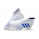 Chaussures de Foot adidas Predator 19+ FG Blanc Bleu