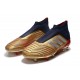 Chaussures de Foot adidas Predator 19+ FG Or Argent Rouge