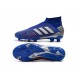 Chaussures de Foot adidas Predator 19+ FG Bleu Argent