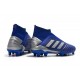 Chaussures de Foot adidas Predator 19+ FG Bleu Argent