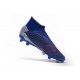 Chaussures de Foot adidas Predator 19+ FG Bleu Argent