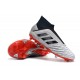Chaussures de Foot adidas Predator 19+ FG Argent Noir Rouge