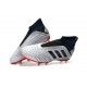 Chaussures de Foot adidas Predator 19+ FG Argent Noir Rouge