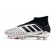 Chaussures de Foot adidas Predator 19+ FG Argent Noir