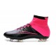 Chaussure Crampons Moulés Nike Mercurial Superfly Iv FG CR7 Cuir Noir Rose