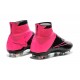 Chaussure Crampons Moulés Nike Mercurial Superfly Iv FG CR7 Cuir Noir Rose