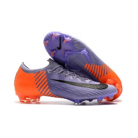 Chaussures Nike Mercurial Vapor XII Elite FG - Violet Orange Noir