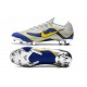 Nike Mercurial Vapor 12 Elite FG Crampons - Argent Bleu Jaune