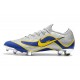 Nike Mercurial Vapor 12 Elite FG Crampons - Argent Bleu Jaune
