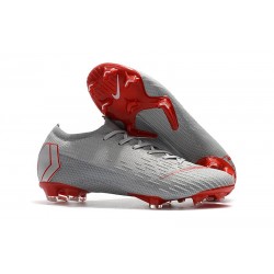 Nike Mercurial Vapor 12 Elite FG Crampons - Gris Rouge