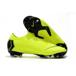 Nike Mercurial Vapor 12 Elite FG Crampons - Volt Noir