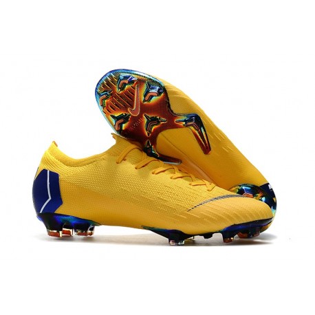 Chaussure Nike Mercurial Vapor XII 360 Elite FG Jaune Bleu