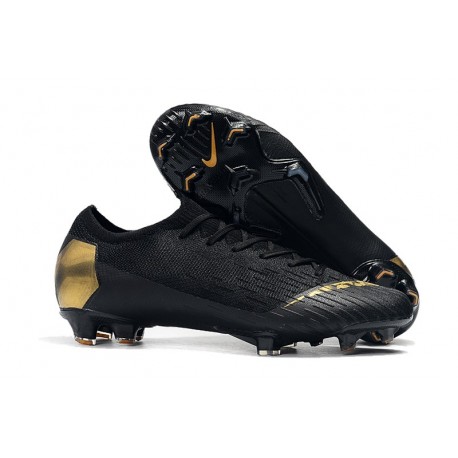 Chaussure Nike Mercurial Vapor XII 360 Elite FG Noir Or