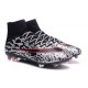 Chaussure Crampons Moulés Nike Mercurial Superfly Iv FG CR7 Noir Blanc Rouge