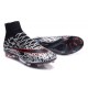 Chaussure Crampons Moulés Nike Mercurial Superfly Iv FG CR7 Noir Blanc Rouge