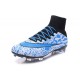 Chaussure a Crampon Cristiano Ronaldo Nike Mercurial Superfly FG Blanc Bleu