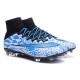 Chaussure a Crampon Cristiano Ronaldo Nike Mercurial Superfly FG Blanc Bleu