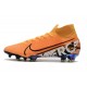 Nike Crampons Mercurial Superfly 7 Elite FG - Orange Noir Blanc