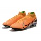 Nike Crampons Mercurial Superfly 7 Elite FG - Orange Noir Blanc