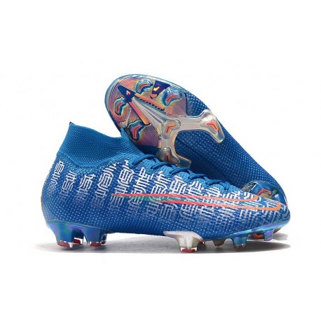 Nike Crampons Mercurial Superfly CR7 Elite FG Shuai Bleu