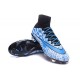Chaussure a Crampon Cristiano Ronaldo Nike Mercurial Superfly FG Blanc Bleu