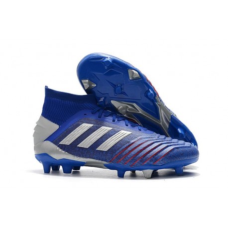 Chaussure adidas Predator 19.1 FG - Bleu Argent