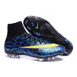 Chausssures Neuf 2015-2016 Nike Mercurial Superfly 4 FG Bleu Jaune