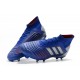 Chaussure adidas Predator 19.1 FG - Bleu Argent