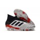 Chaussure adidas Predator 19.1 FG - Argent Noir Rouge