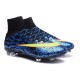 Chausssures Neuf 2015-2016 Nike Mercurial Superfly 4 FG Bleu Jaune